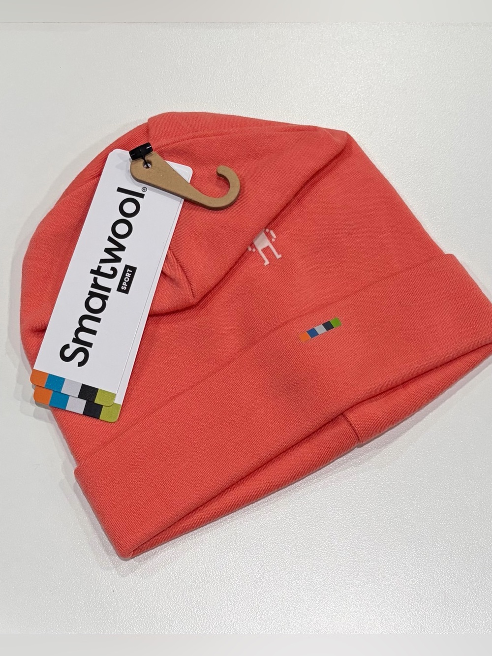 Smartwool Kids' S/M Merino 250 Reversible Pattern Cuffed Beanie Hat Coral NWT